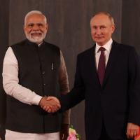 PM Modi and Russian president Putin in Samarkand