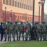 Security personnel at Parliament. File pic