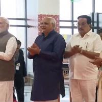 PM Narendra Modi inagurates new terminal building of Surat airport/ANI