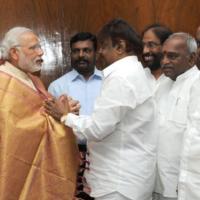 The PM shared this picture with Vijayakanth