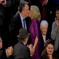 Jill Biden kisses Doug Emhoff