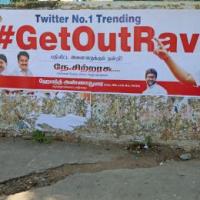 'Go back Ravi' posters were festooned across Chennai