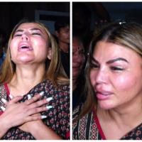 Rakhi Sawant cries inconsolably after mother's demise/ANI