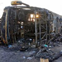 25 passengers travelling in this bus were charred to death earlier this month