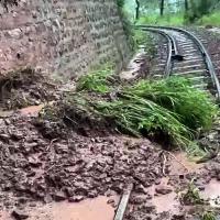 A railway track between Koti and Sanwara railway stations in HP