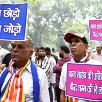 A march against caste discrimination in Delhi