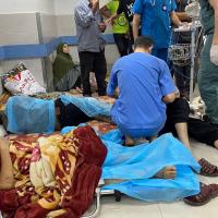 Palestinian patients at Al Shifa hospital. File pic