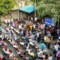 Journalists hold a protest at the Delhi press club