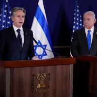 Antony Blinken with Benjamin Netanyahu in October