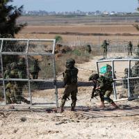 An Israeli patrol at a Kibbutz. Ronen Zvulun/Reuters