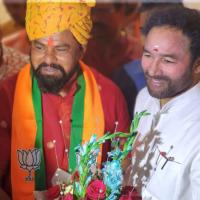 Telangana BJP MLA T Raja Singh (left)/Courtesy Raja Singh on X