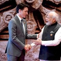 Canada PM Justin Trudeau with PM Modi
