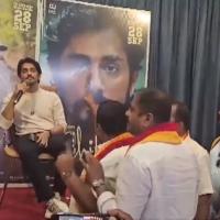 Protesters disrupt press conference of actor Siddharth in Bengaluru/ANI on X