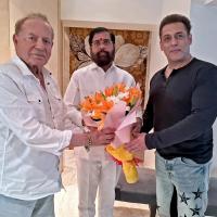 Eknath Shinde met Salman Khan and his father, Salim Khan, on Tuesday