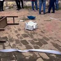 Unidentified miscreants destroyed EVMs during the first phase of the LS polls in Imphal East/ANI Photo