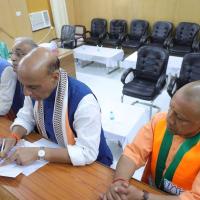 Rajnath Singh files his nomination papers from Lucknow