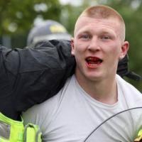 An anti-immigration protestor. Pic: Reuters/Hollie Adams