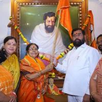 Shiv Sena-UBT leader Anita Birje (third from left) joins Shiv Sena led by CM Eknath Shinde/Courtesy X