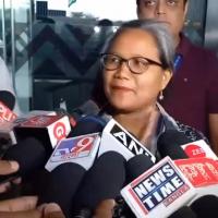 NCW member Delina Khongdup speaks to media in Kolkata/ANI on X