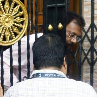 RG Kar ex-principal pokes his head out through the gates. File pic