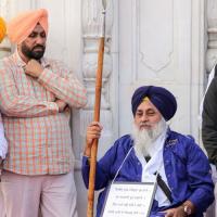 Sukhbir Singh Badal at the Golden Temple