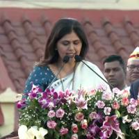 BJP's Pankaja Munde takes oath as minister in Nagpur on Sunday/ANI on X