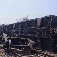 Ten bogies of a goods train derailed near Sarai Rohilla Railway station in Delhi/ANI on X