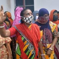 Sandeshkhali women protest in North 24 Parganas/ANI Photo