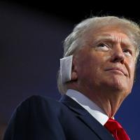 Trump appears with bandaged ear at Republican Convention