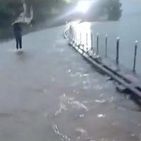 The Vihar Lake overflowed today