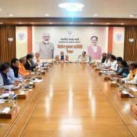 PM Narendra Modi during the BJP's central election committee meeting, in New Delhi./ANI Photo