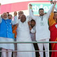 The PM campaigning for Prajwal Revanna