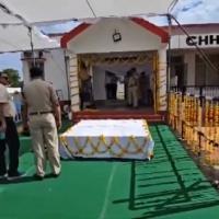 Officials making preparations to receive body of IAF jawan in Chindwara/ANI on X