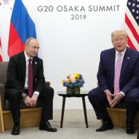 Trump and Putin at the G20 in 2019