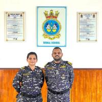 Commander Prerna Deosthalee and Commander Ishan Deosthalee/ANI Photo