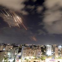 Israel's Iron Dome anti-missile system intercepts rockets after Iran fired a salvo of ballistic missiles, October 1, 2024/Amir Cohen/Reuters