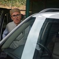 NC vice president Omar Abdullah after party victory in Srinagar/Umar Ganie for Rediff.com