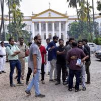 Protests near Governor House in Kolkata