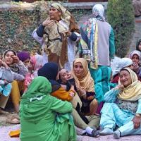 Family members and local people mourn death of Dr Shahnawaz, who was killed in terrorist attack/Umar Ganie for Rediff.com