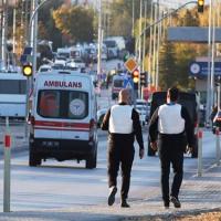 Security forces at the terrorist attack site in Ankara, Turkey/Reuters/ANI Photo