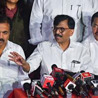 Shiv Sena-UBT leader Sanjay Raut, Maharashtra Congress chief Nana Patole, NCP-SP leader Jayant Patil/ANI Photo/File image