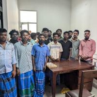 The Indian fishermen who were released by Sri Lanka/Courtesy Indian embassy on X