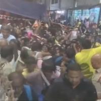 Cops struggle to control the huge number of devotees at Tirupati./ANI on X