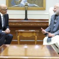 Modi with Satya Nadella