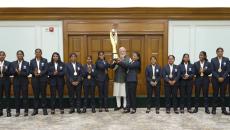 PIX: PM Modi meets triumphant blind women's cricket team