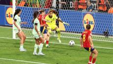 PIX: Spain thrash grieving Portugal; Italy edge Belgium