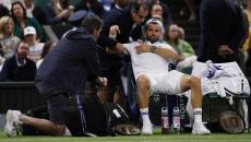 PIX: Injury halts Dimitrov's charge on struggling Sinner