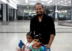 Spotted: Yusuf Pathan at Bangalore airport