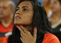 Spotted: Badminton ace Sindhu watching cricket