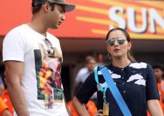 PIX: Sania spotted with Azhar's son